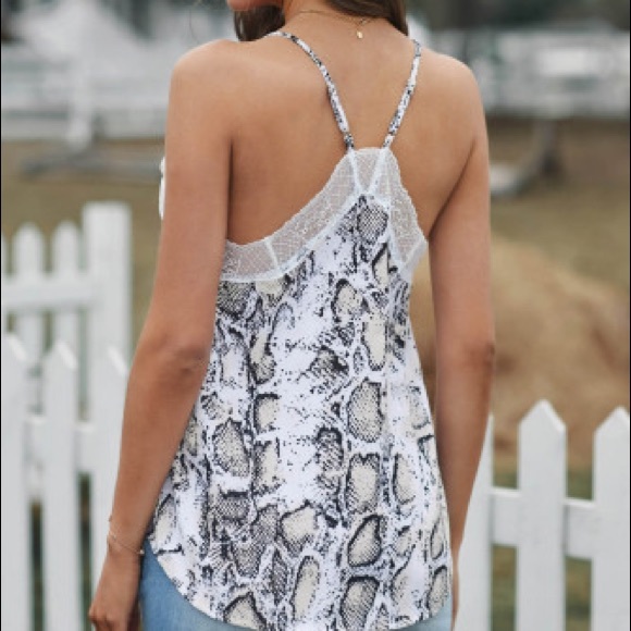 New!! Great summer snake skin tank! - Picture 2 of 3